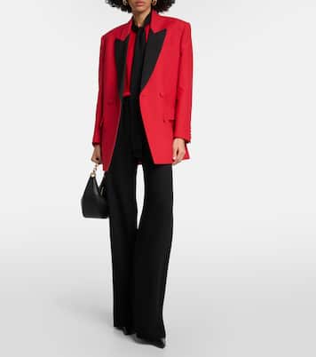 Weite Mid-Rise-Hose aus Seide | Valentino