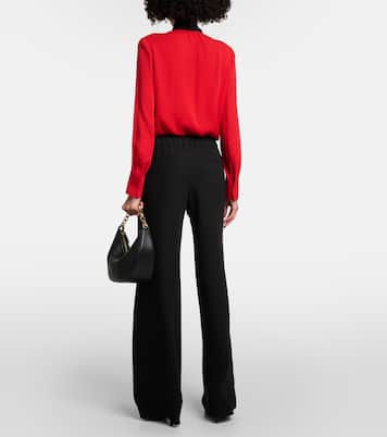 Weite Mid-Rise-Hose aus Seide | Valentino
