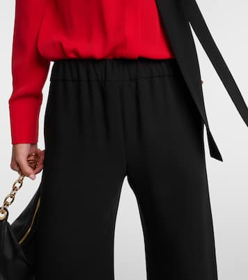 Weite Mid-Rise-Hose aus Seide | Valentino