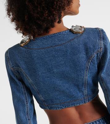 Verzierte Cropped-Jacke aus Denim | Area