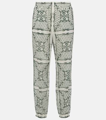 Pantalon tapered imprimé en coton | Tory Burch