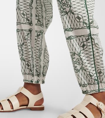 Pantalon tapered imprimé en coton | Tory Burch