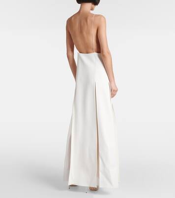 Robe longue Nonya en crêpe de satin | Khaite