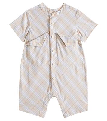 Baby Burberry Check cotton playsuit | Burberry Kids