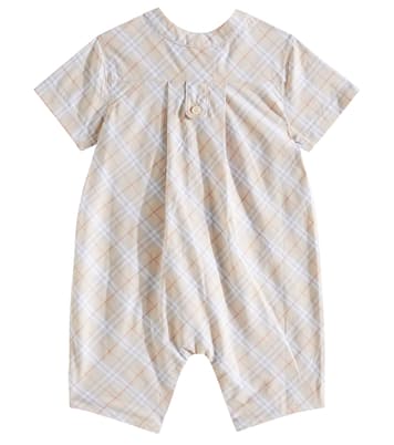 Baby Burberry Check cotton playsuit | Burberry Kids