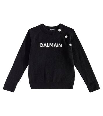 Logo wool-blend sweater | Balmain Kids