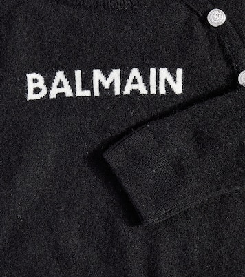Logo wool-blend sweater | Balmain Kids
