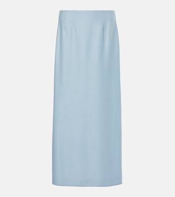 Midirock Defina aus Seide und Wolle | Gabriela Hearst