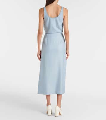 Midirock Defina aus Seide und Wolle | Gabriela Hearst