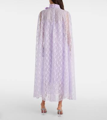Robe midi en dentelle à fleurs | Rodarte