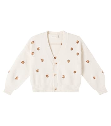 Embroidered cotton-blend cardigan | Rylee + Cru