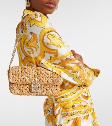 Jeux De Fille raffia-effect shoulder bag | Roger Vivier