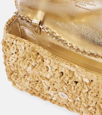 Jeux De Fille raffia-effect shoulder bag | Roger Vivier
