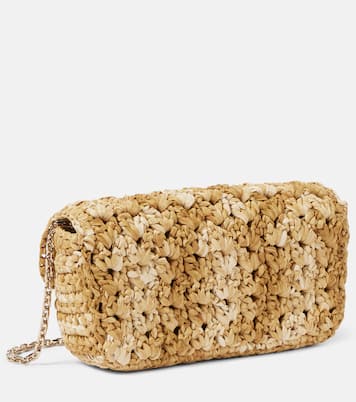 Jeux De Fille raffia-effect shoulder bag | Roger Vivier