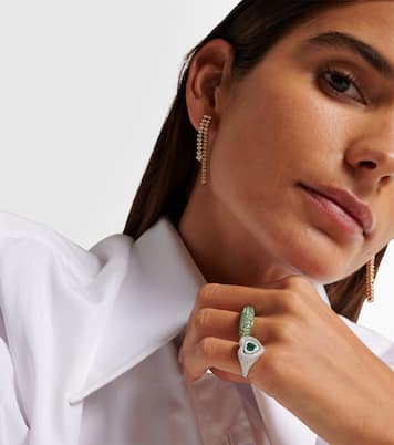 Bague Manaal 2.0 Heart Pinky en or blanc 18 ct, tanzanite et diamants | Kamyen