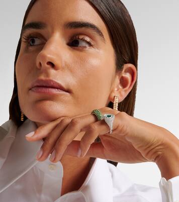 Bague Manaal 2.0 Heart Pinky en or blanc 18 ct, tanzanite et diamants | Kamyen