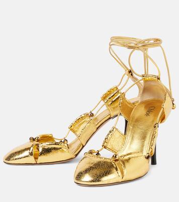 Luna metallic leather pumps | Chloé