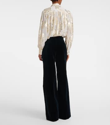 Pantalon évasé en velours de coton | Chloé