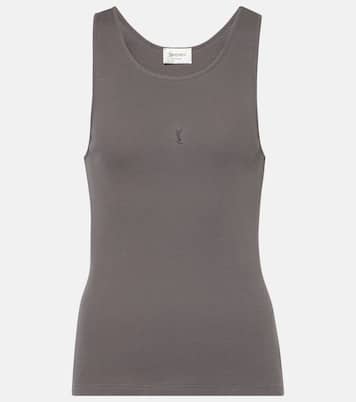 Tank top Cassandre de algodón acanalado | Saint Laurent