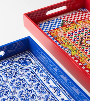 Carretto Siciliano wooden tray | Dolce&Gabbana Casa