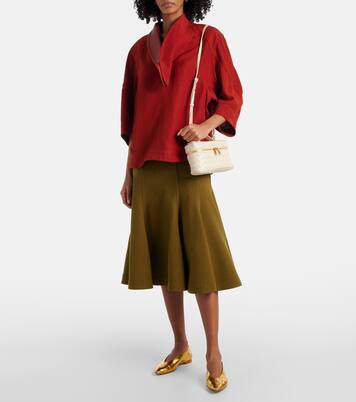 Sofia metallic leather ballet flats | Bottega Veneta