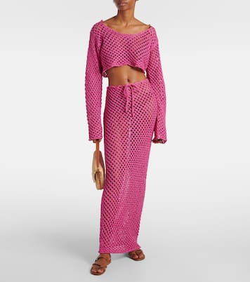 Cropped-Top Magen aus Häkelstrick | Bananhot