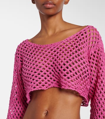 Cropped-Top Magen aus Häkelstrick | Bananhot