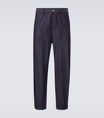Wool-blend twill straight pants | Brunello Cucinelli