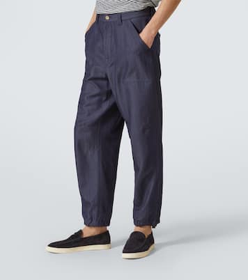 Wool-blend twill straight pants | Brunello Cucinelli