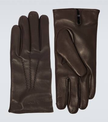 Handschuhe aus Leder mit Kaschmir | Giorgio Armani