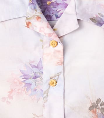 Cascadian floral cotton poplin shirt | Zimmermann Kids