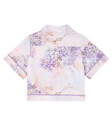 Cascadian floral cotton poplin shirt | Zimmermann Kids