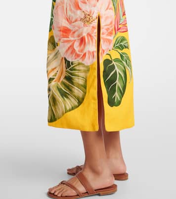 Midikleid Spring Awakening aus Leinen | Farm Rio