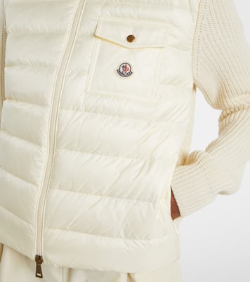 Down-paneled wool and cashmere cardigan  | Moncler