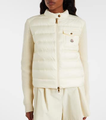Down-paneled wool and cashmere cardigan  | Moncler