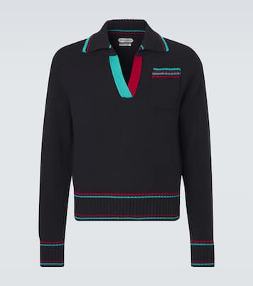 Cotton, cashmere, and wool polo sweater | JW Anderson