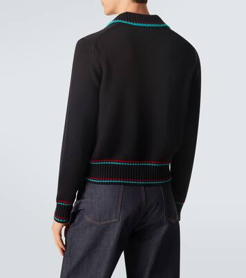 Cotton, cashmere, and wool polo sweater | JW Anderson