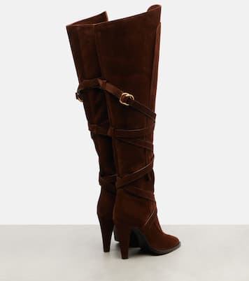 Suede knee-high boots | Saint Laurent