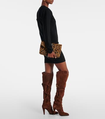 Suede knee-high boots | Saint Laurent