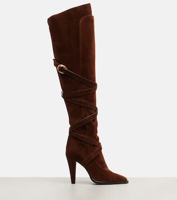 Suede knee-high boots | Saint Laurent
