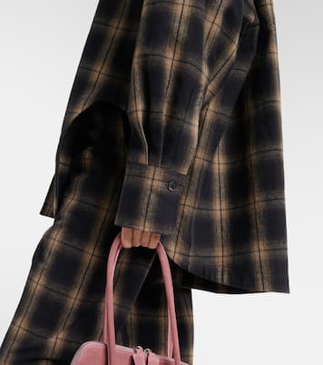 Oversize-Hemd aus Baumwollflanell | The Attico