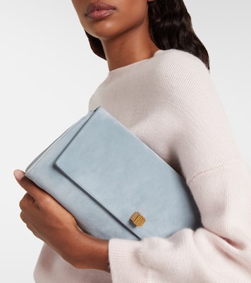 Clutch Audrey aus Veloursleder | Khaite