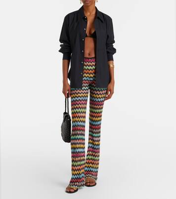 Zigzag lamé straight pants | Missoni