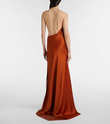 Robe aus Satin | Victoria Beckham
