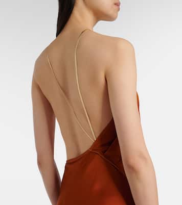 Robe aus Satin | Victoria Beckham