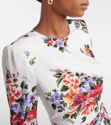 Floral silk-blend charmeuse gown | Dolce&Gabbana