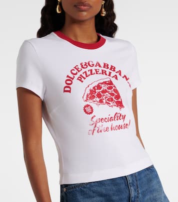 Printed cotton-blend jersey T-shirt | Dolce&Gabbana