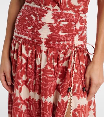 Carla printed cotton maxi skirt | Poupette St Barth