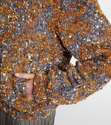 Giacca blouson con paillettes | Dries Van Noten