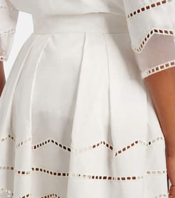 Midirock aus Baumwolle mit Organza | Elie Saab